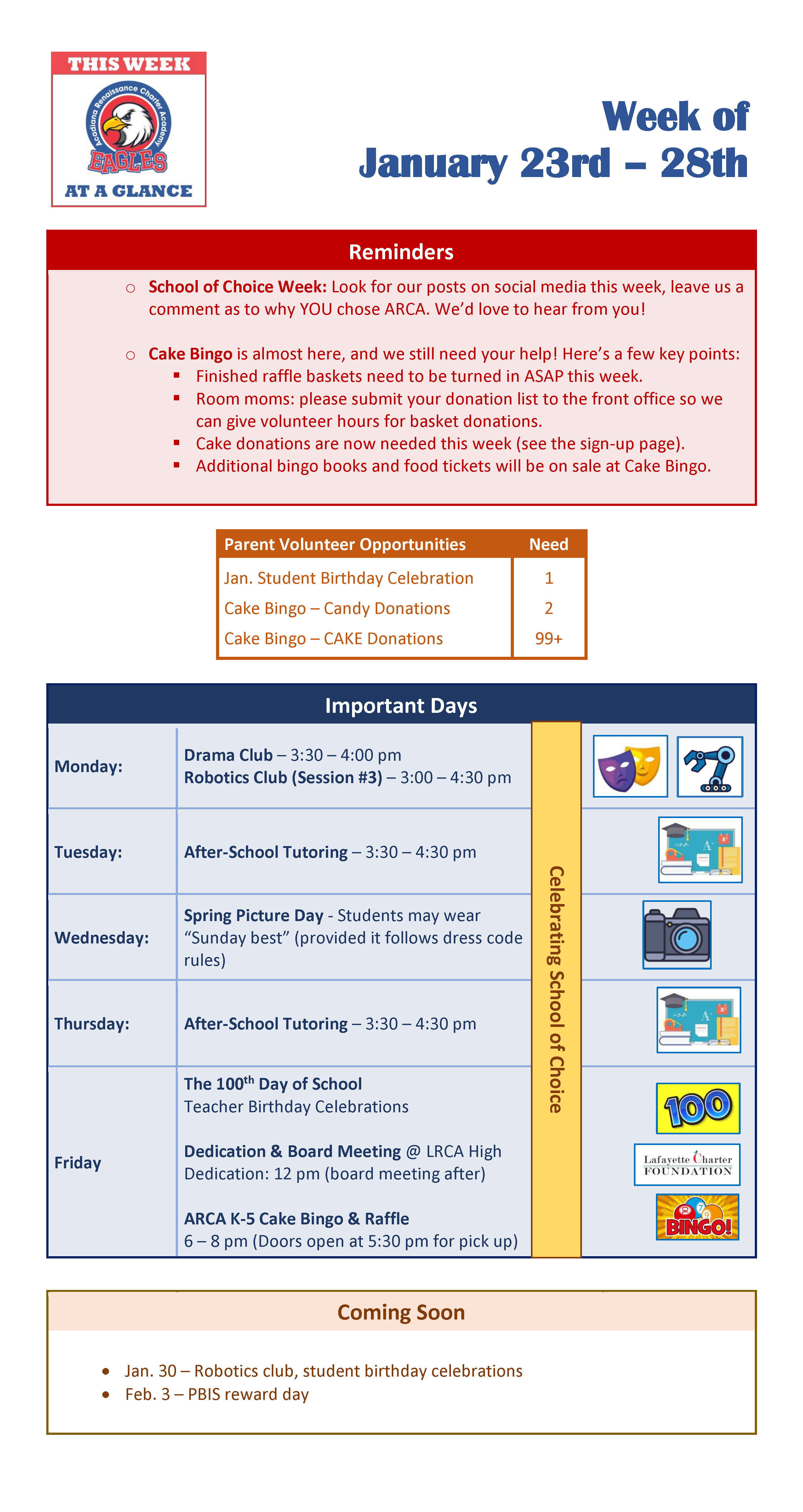 This Week at a Glance 23-01-22