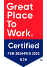 Great Place to Work Badge RED